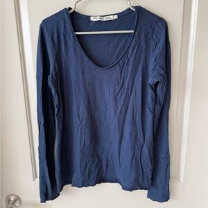 Michael Stars Navy Blue Long Sleeve Tee